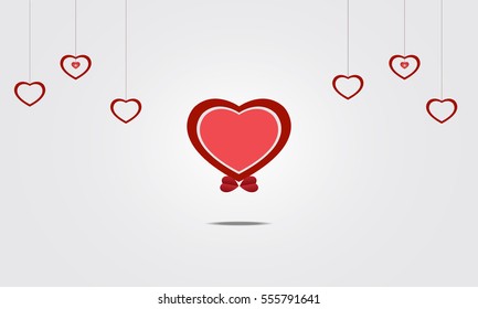 Heart background for valentine's day