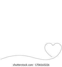 Heart background. Valentines day banner vector illustration