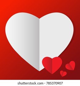 heart background for valentines day concept in vector