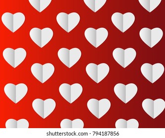 heart background for valentines day concept in vector