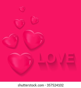 Heart background, valentine's day, love vector