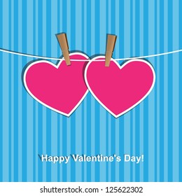 Heart background for Valentine's Day. A vector illustration.