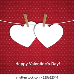 Heart background for Valentine's Day. A vector illustration.
