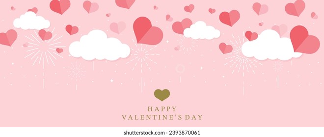 heart background for valentine's day.Editable vector illustration for postcard,banner