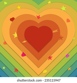 Heart background vector
