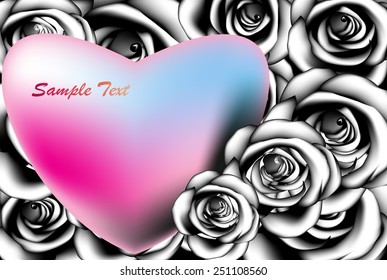 Heart background vector graphics for valentine's day