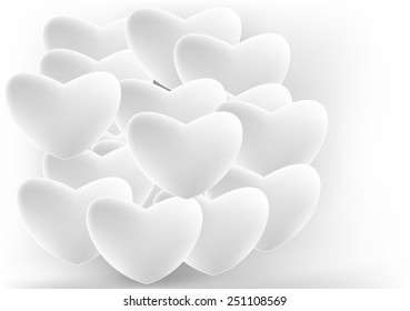 Heart background vector graphics for valentine's day