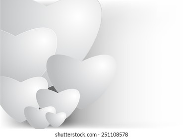 Heart background vector graphics for valentine's day