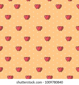 Heart background. vector illustration