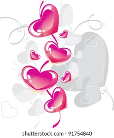 heart background, vector illustration