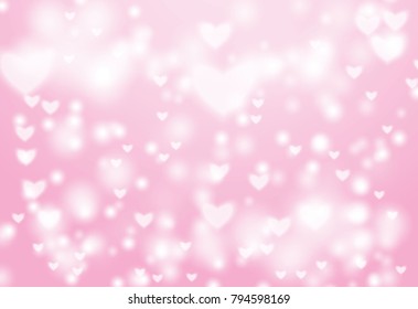 Heart background vector illustration with blurred effect.