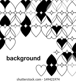 Heart Background - Vector Illustration, Graphic Design Useful For Your Design