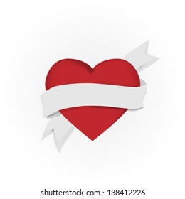 Heart background. Vector illustration for your design.