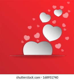 Heart  background. Vector illustration for your design. 