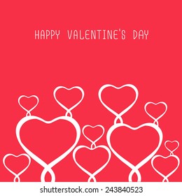 heart  background ,vector illustration,red