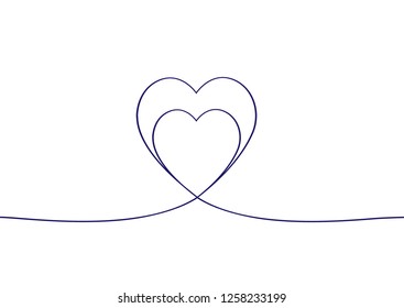 Heart Background. Vector minimalist illustration of love concept.