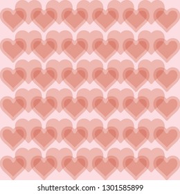 Heart background vector pattern - St Valentines day illustration repeating hearts popular love heart decor inspiration idea