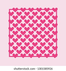 Heart background vector pattern - St Valentines day illustration repeating hearts popular love heart decor inspiration idea