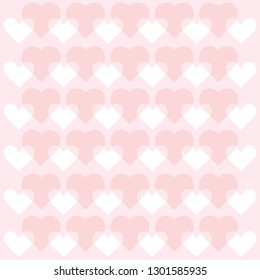 Heart background vector pattern - St Valentines day illustration repeating hearts popular love heart decor inspiration idea