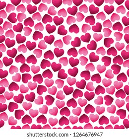 Heart background. Vector seamless pattern. Romantic tiled pattern for wrapping paper and card.