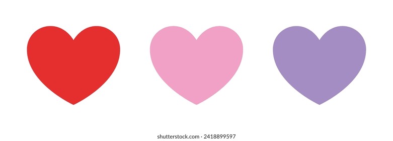 Herzhintergrund, Herz-Vektorset, Valentinstag-Herzen, Valentinstag-Symbol, Herzsymbol, Vektorgrafik-Hintergrund
