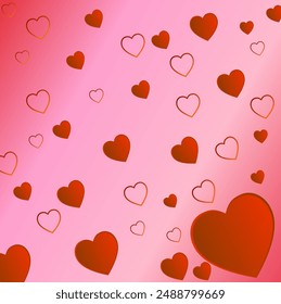 Heart background vector. Valentine's day concept.