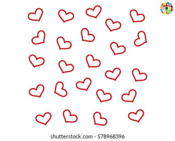 heart, background, wallpaper, icon, vector illustration eps10