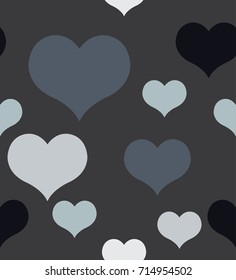 Heart background wallpaper pattern (black,grey,blue,white)