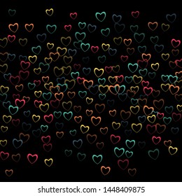 Heart background which consists of isolated elements. Modern style with beautiful elements in heart background. Can be used as print, wallpaper, cards, valentine cards, banner, background and etc.