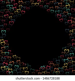 Heart background which consists of isolated elements. Modern style with beautiful elements in heart background. Can be used as print, wallpaper, cards, valentine cards, banner, background and etc.