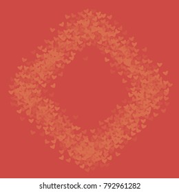 Heart background which consists of isolated elements. Modern style with beautiful elements in heart background. Can be used as print, wallpaper, cards, valentine cards, logo, background and etc.