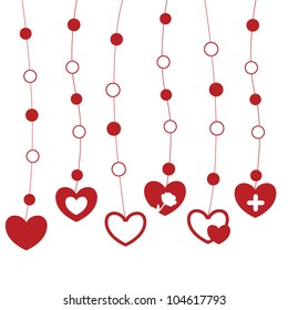 heart background with wings and round bubble background