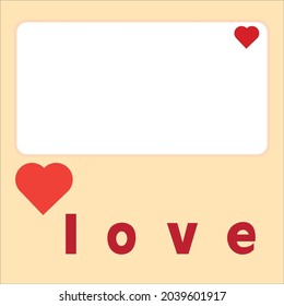 Heart background for writing a message to make a message card.