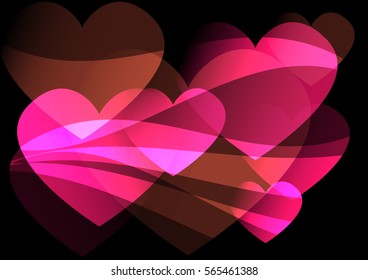 Heart backgrounds valentines day in vector format