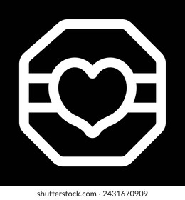 icono de icono de insignia de corazón