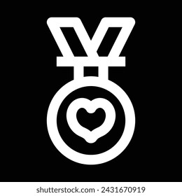 heart badge medal icon icon design