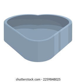 Heart bakeware icon cartoon vector. Cook baking. Muffin tray