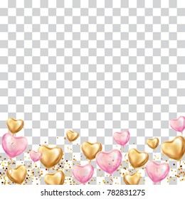 Heart balloon background