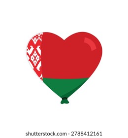 Heart balloon with belarus flag