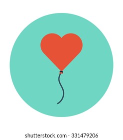 
Heart Balloon Colored Vector Illustration
