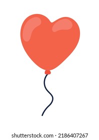 diseño de globos de corazón sobre blanco