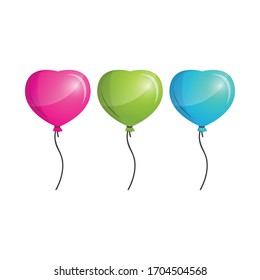 heart balloon graphic vector illustration