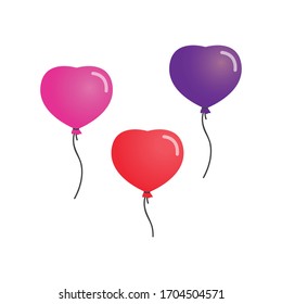 Heart Balloon Graphic Vector Illustration