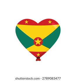 Heart balloon with grenada flag