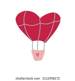 Heart Balloon. Happy Valentine's Day. Vector illustration