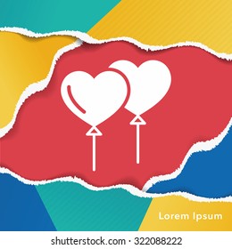 heart balloon icon