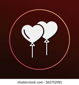 heart balloon icon