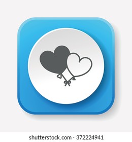 heart balloon icon