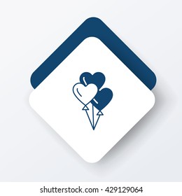 heart balloon icon