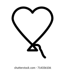 Heart balloon icon